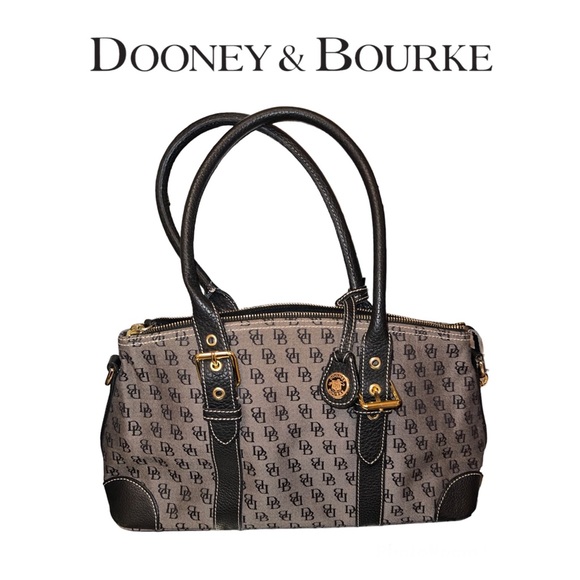 Dooney and Bourke Leather and Jacquard Handbag - Picture 1 of 5